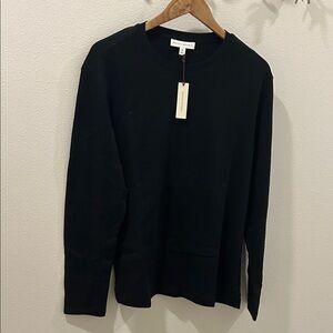 Banana Republic Black Crewneck Long Sleeve Top